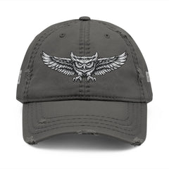 The Owl Icon | Distressed Embroidered Cap