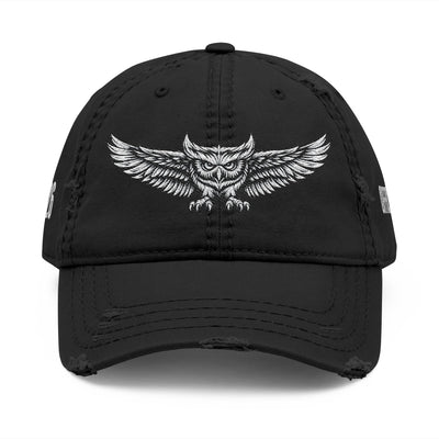 The Owl Icon | Distressed Embroidered Cap