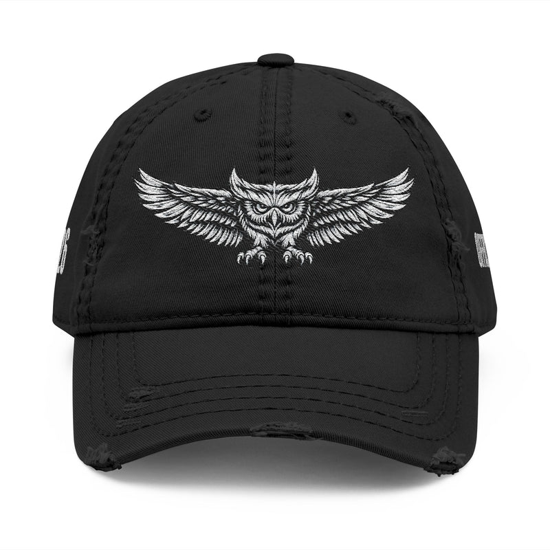 The Owl Icon | Distressed Embroidered Cap